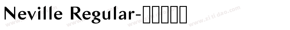 Neville Regular字体转换